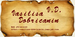 Vasilisa Dobričanin vizit kartica